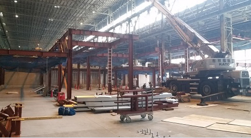2015年7月　横浜市磯子区工場内施設　S造　168トン